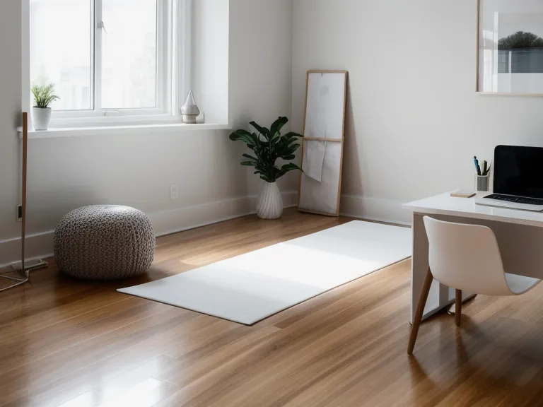 Yoga and Pilates materials side by side on a desk