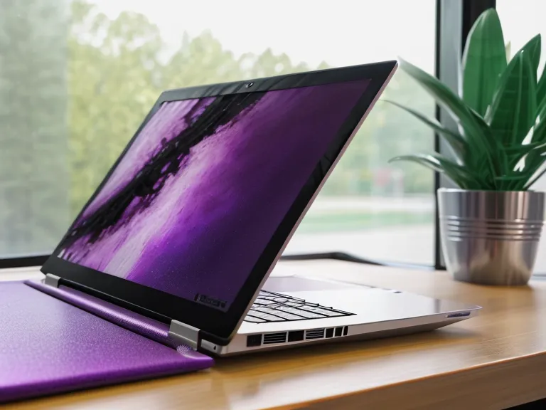 Nahaufnahme eines Laptops mit Grafikdesign-Software neben einer Pilatesmatte.
