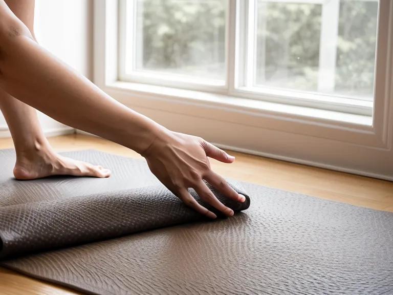 Hände stützen sich auf einer Pilatesmatte ab während einer Kraftübung