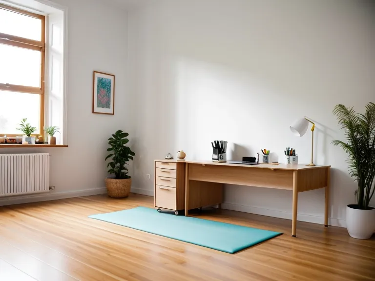 Laptop auf dem Boden zeigt einen Pilates Online Kurs neben der Trainingsmatte